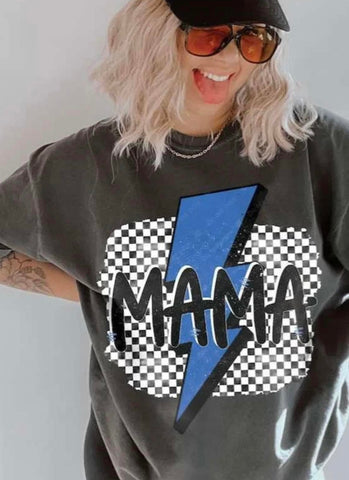 {Mama w/ Blue Bolt} Graphic Tee