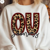 Sooners~Faux Embroidery