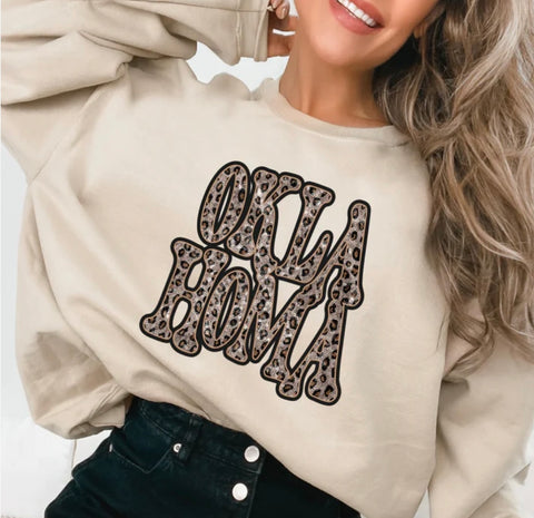 {Oklahoma Leopard} Sweatshirt