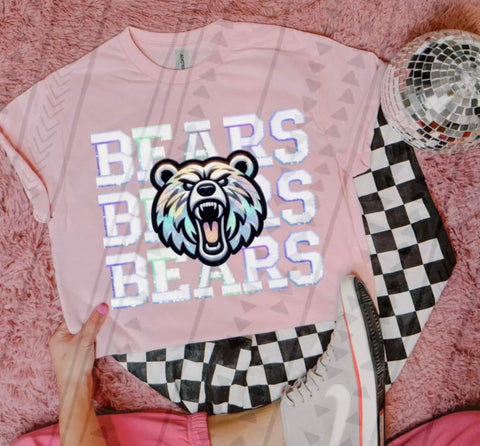 {Bears Stacked Pastel-Youth} Graphic Tee