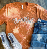 {Thankful} Bleached Graphic Tee