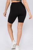 {Black Biker Shorts} Side Pockets