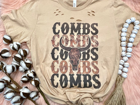 {Combs Repeat} Graphic Tee