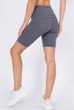 {Charcoal Biker Shorts} Side Pockets