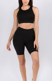 {Black Biker Shorts} Side Pockets